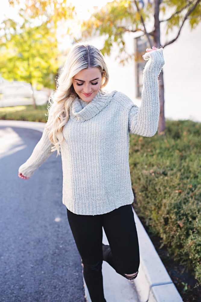 Lacee Cowl Neck Sweater - Copper Sky Boutique