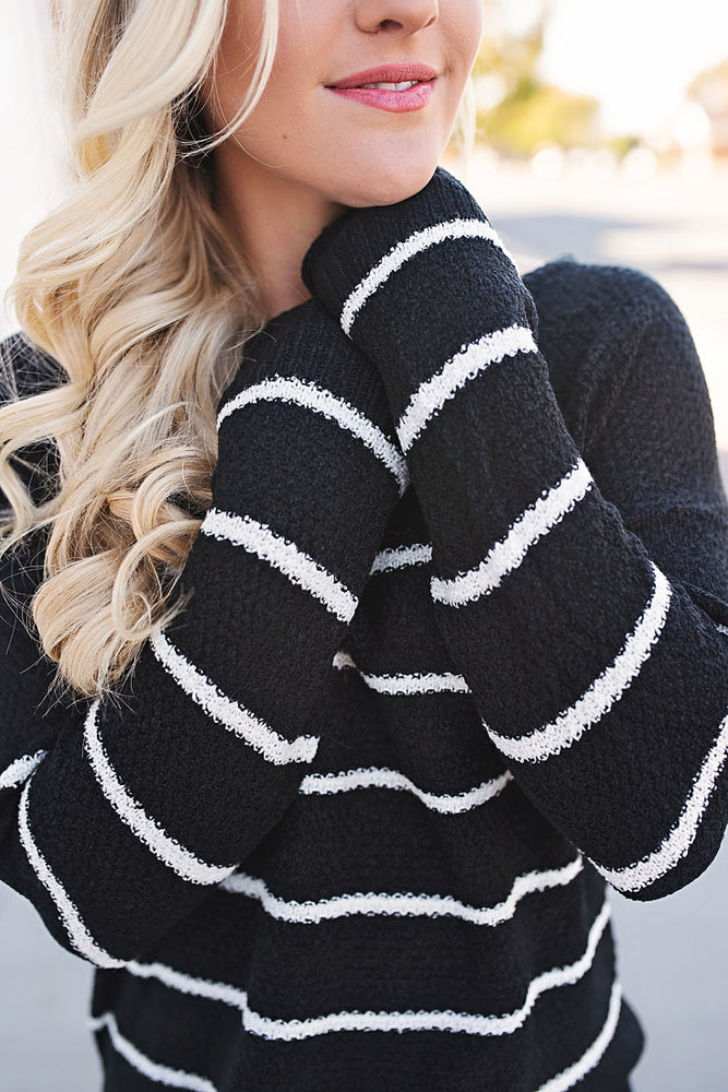 Shelby Striped Sweater - Copper Sky Boutique