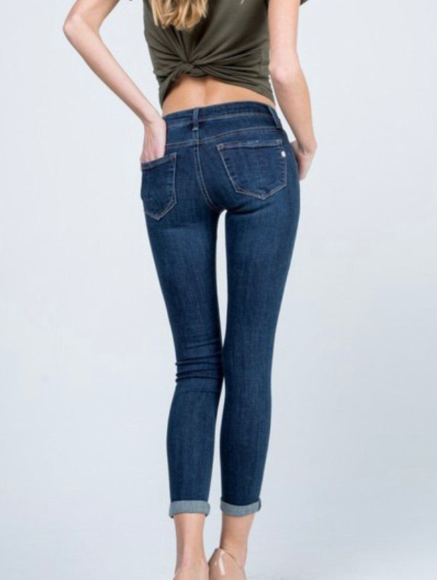 Double Roll Skinny Jeans